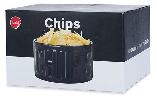 Czarna ceramiczna miska do serwowania 1 l Chips – Balvi
