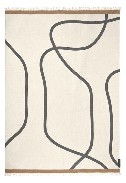 Kremowy koc 130x175 cm Shadow – Mette Ditmer Denmark