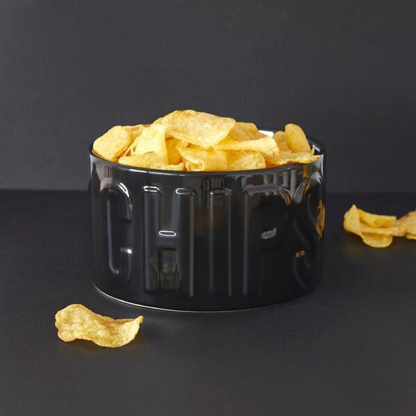 Czarna ceramiczna miska do serwowania 1 l Chips – Balvi