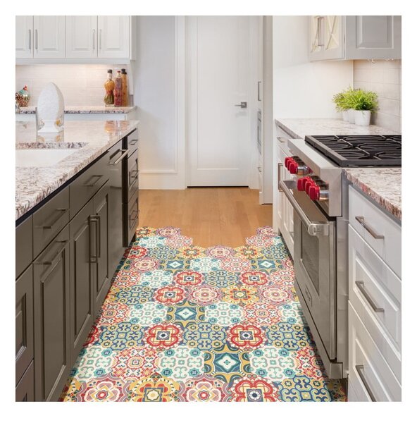 Zestaw 10 naklejek na podłogę Ambiance Floor Stickers Hexagons Lorena, 40x90 cm