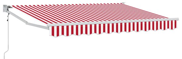 Markiza wysuwana Czerwony i Biały 2,5 x 2 m Poliester i Metal
