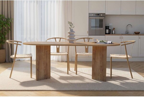 Stół w dekorze dębu 90x200 cm Sabella – Kalune Design