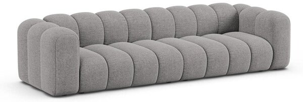 Szara sofa z tkaniny szenilowej 290 cm Lupine – Micadoni