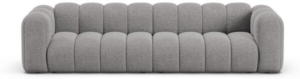 Szara sofa z tkaniny szenilowej 290 cm Lupine – Micadoni