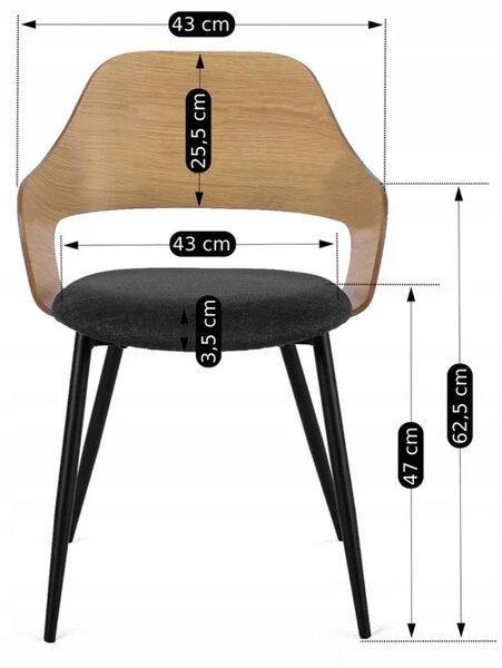 Zestaw Stół Rozkładany Ceramiczny LIZBONA 160-200 cm Dąb i 4 Krzesła ORBI Czarne/Dąb