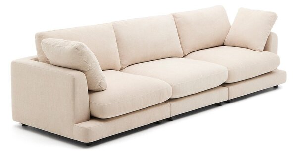 Beżowa sofa z tkaniny szenilowej 300 cm Gala – Kave Home