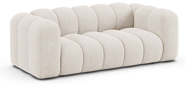 Kremowa sofa z tkaniny szenilowej 200 cm Lupine – Micadoni