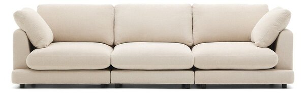 Beżowa sofa z tkaniny szenilowej 300 cm Gala – Kave Home