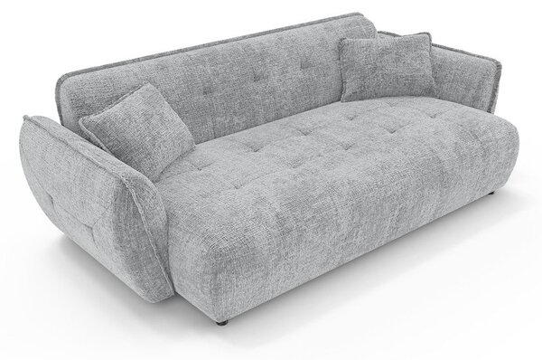 Jasnoszara sofa z tkaniny szenilowej 250 cm Nelia Big – Ropez