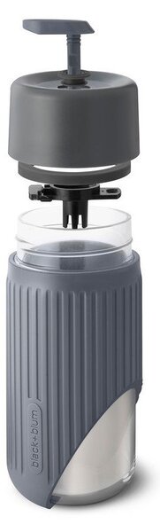 Ciemnoszary szklany kubek podróżny 340 ml – Black + Blum