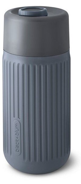 Ciemnoszary szklany kubek podróżny 340 ml – Black + Blum
