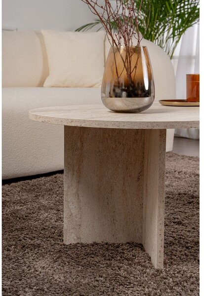 Beżowy stolik z półmatowym wykończeniem 60x119 cm Sable – Kalune Design
