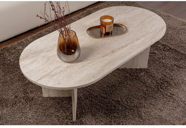 Beżowy stolik z półmatowym wykończeniem 60x119 cm Sable – Kalune Design