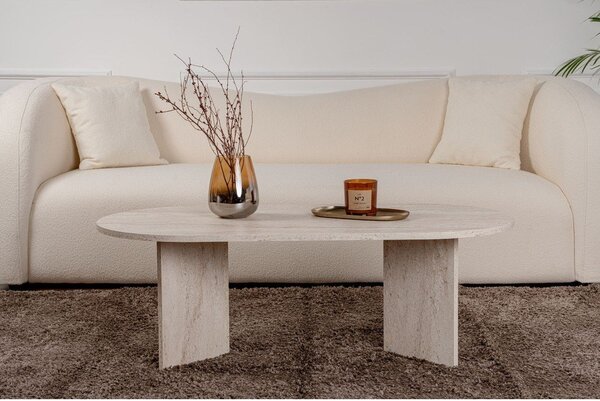 Beżowy stolik z półmatowym wykończeniem 60x119 cm Sable – Kalune Design