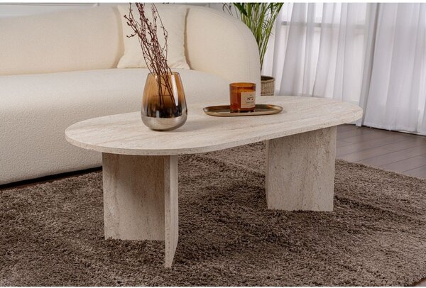Beżowy stolik z półmatowym wykończeniem 60x119 cm Sable – Kalune Design