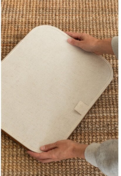 Kremowy tekstylny kosz na pranie Bamboo/Linen – Bigso