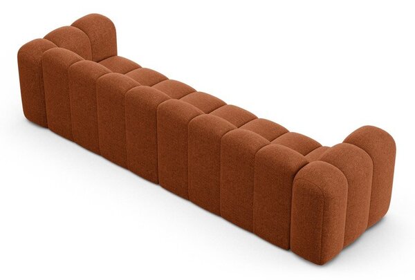 Ceglasta sofa z tkaniny szenilowej 290 cm Lupine – Micadoni