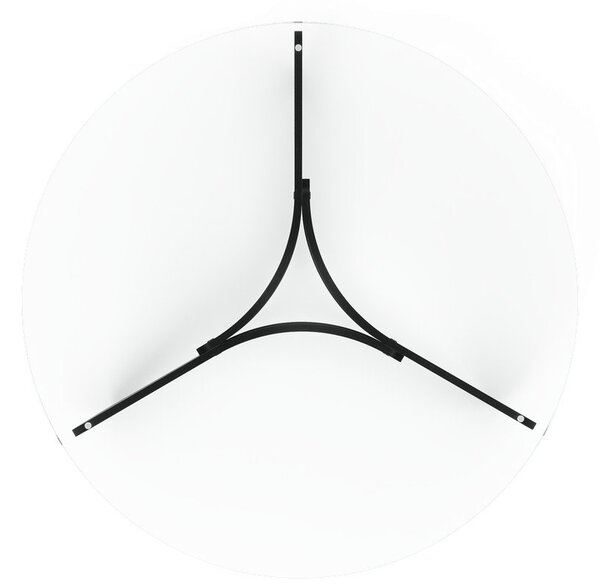 Czarny okrągły stolik ze szklanym blatem 87x87 cm Madera – Umbra