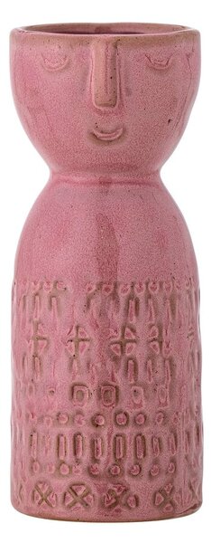 Różowy kamionkowy ręcznie wykonany wazon (wysokość 14,5 cm) Embla – Bloomingville