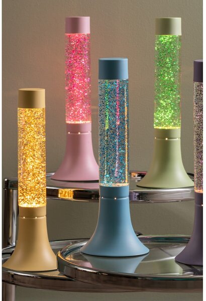 Fioletowa lampa stołowa ze szklanym kloszem (wysokość 37,5 cm) Astro Glittler – Leitmotiv