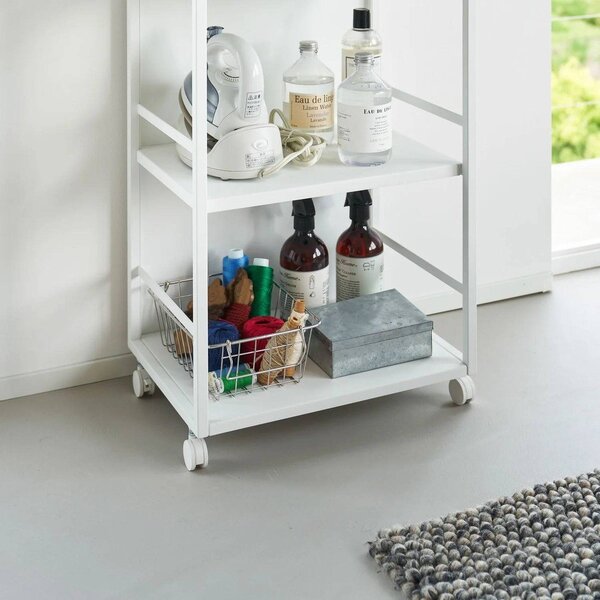Biały metalowy regał na kółkach 42x84,5x32 cm Tower – YAMAZAKI