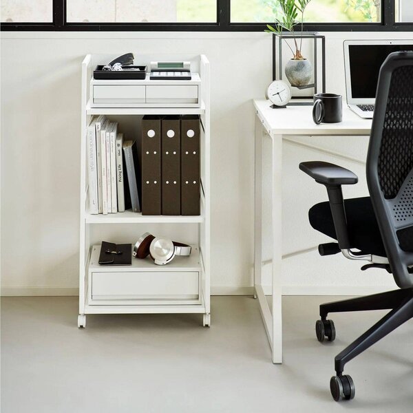 Biały metalowy regał na kółkach 42x84,5x32 cm Tower – YAMAZAKI