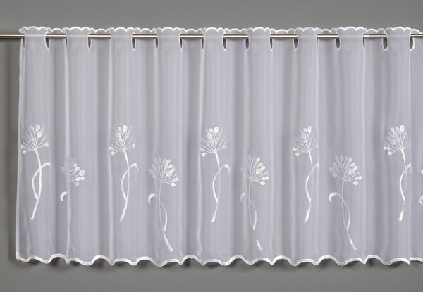 Biała firanka z woalu 140x48 cm Dandelion – Sehlbach