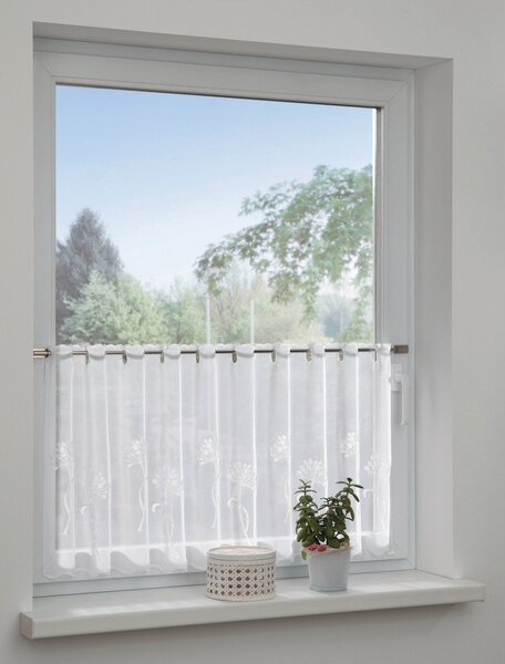 Biała firanka z woalu 140x48 cm Dandelion – Sehlbach
