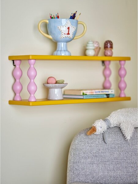 Żółta wielopoziomowa półka dziecięca 60 cm Bibiola – Bloomingville Mini