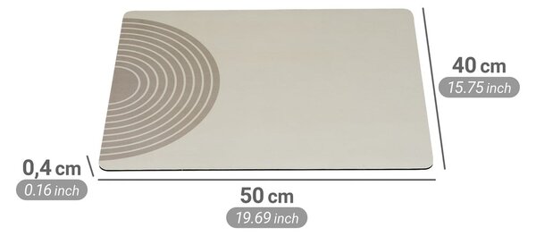 Beżowa gumowa podkładka do naczyń 50x40 cm Dima – Wenko