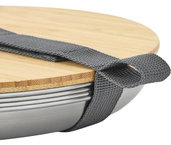 Talerze ze stali nierdzewnej w kolorze srebra zestaw 4 szt. ø 25,5 cm – Black + Blum