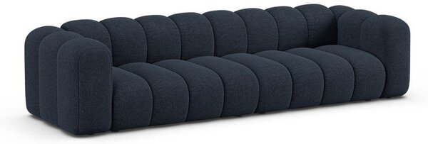 Ciemnoniebieska sofa z tkaniny szenilowej 290 cm Lupine – Micadoni