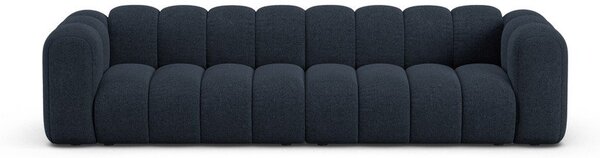 Ciemnoniebieska sofa z tkaniny szenilowej 290 cm Lupine – Micadoni