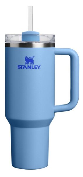 Niebieski termos ze stali nierdzewnej ze słomką 1,18 l Quencher H2.O FlowState™ Tumbler Blue Sky – Stanley