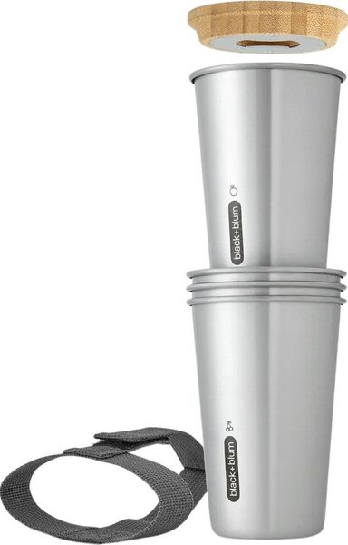 Kubek podróżny ze stali nierdzewnej w kolorze srebra 500 ml – Black + Blum