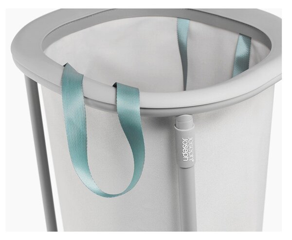 Jasnoszary tekstylny kosz na pranie 50 l Duo – Joseph Joseph