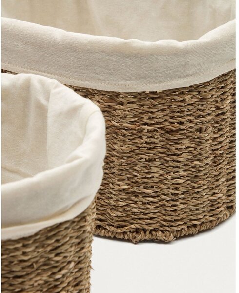 Koszyki z trawy morskiej zestaw 2 szt. 35x25x25 cm Tossa – Kave Home