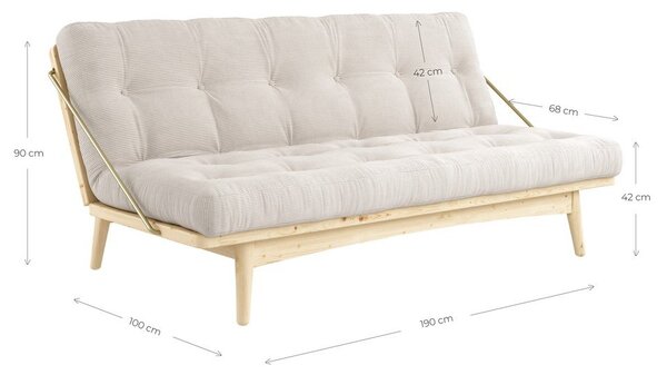 Sofa rozkładana Karup Folk Clear/Linen