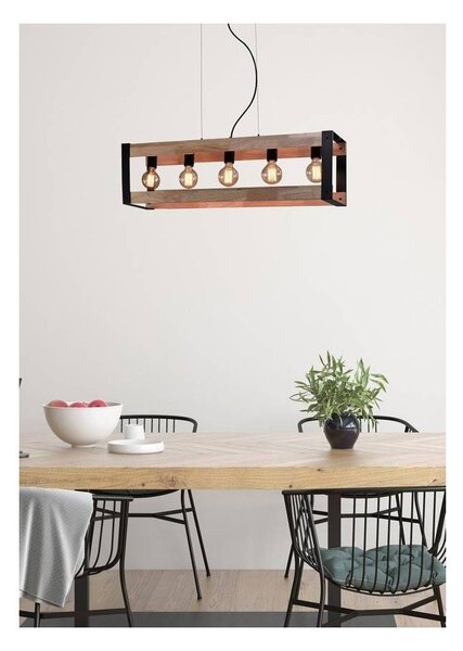 Czarna lampa wisząca 20x90 cm Varna – Candellux Lighting