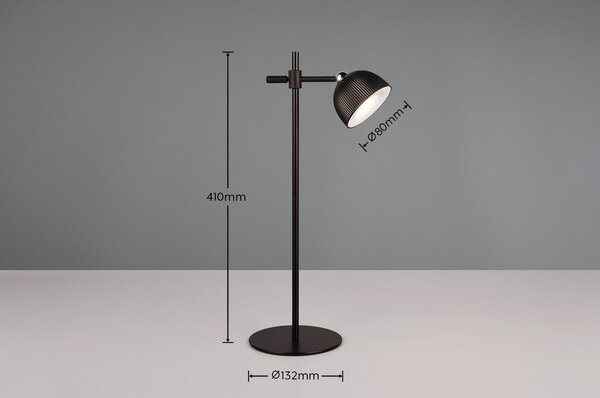 Czarna lampa stołowa LED ze ściemniaczem i klipsem (wys. 41 cm) Maxima – Reality