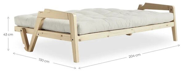 Różowa rozkładana sofa 190 cm Grab Clear – Karup Design