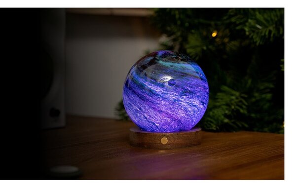 Ciemnobrązowa/w ciemnym naturalnym kolorze dekoracja świetlna na USB ø 12 cm Stellar Ocean – Gingko