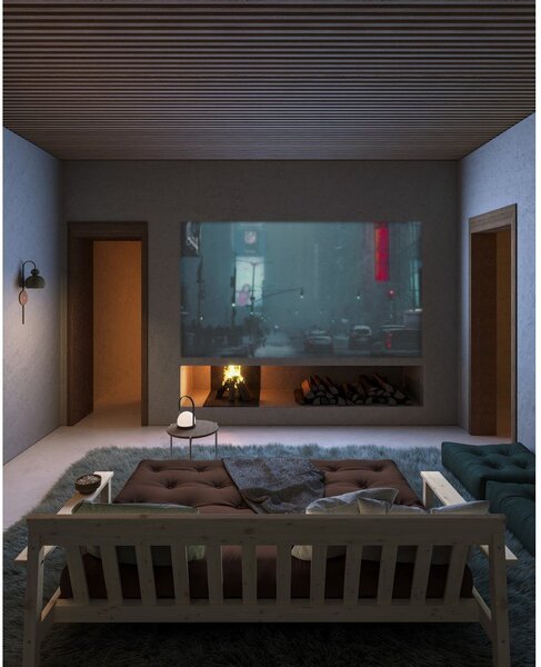 Musztardowa rozkładana sofa 218 cm Unwind – Karup Design