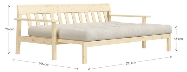 Musztardowa rozkładana sofa 218 cm Unwind – Karup Design
