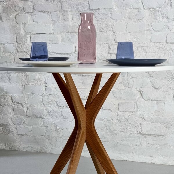 Mały stół do jadalni okrągły Jubi 70 cm, MDF