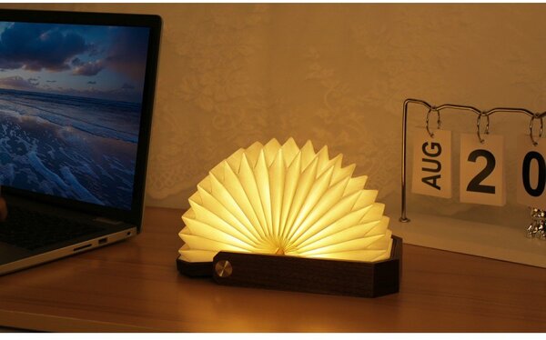 Biała/w ciemnym naturalnym kolorze dekoracja świetlna na USB Origami – Gingko