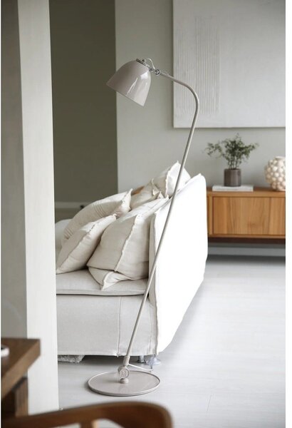 Szarobeżowa lampa stojąca z metalowym kloszem (wysokość 130 cm) Tilt – Markslöjd