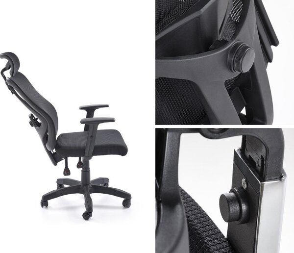 Ergonomiczny fotel biurowy Mason Halmar, zgodny z normą BHP