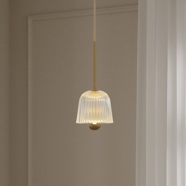 Nuura Lampa wisząca designerska Asteea, możliwość ściemniania, mosiężny / złoty, salon / jadalnia, metal, skandynawski