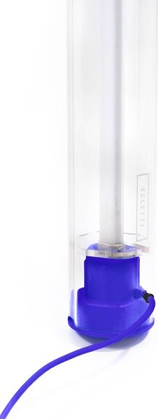SELETTI Lampa wisząca LED BIC, niebieska, długość 173 cm BIC, niebieski, salon / jadalnia, tworzywo sztuczne, design